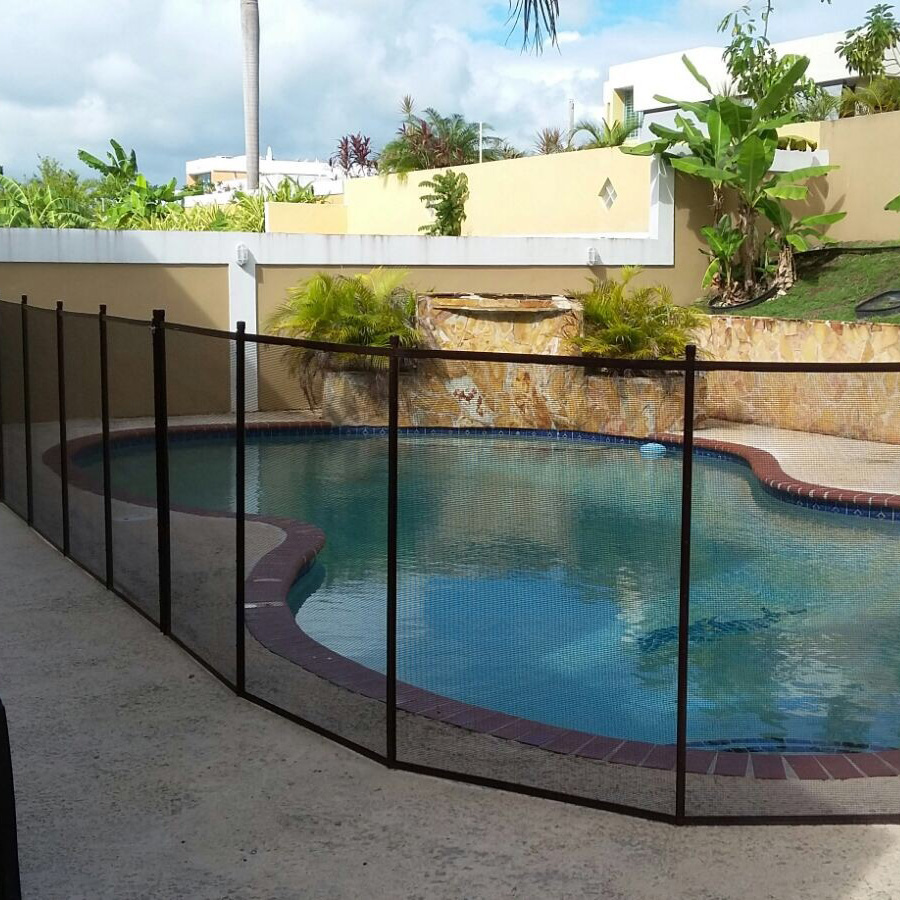 GLI Inground 4 Tall x 10 ft Pool Safety Fence One Complete Section Designer Black