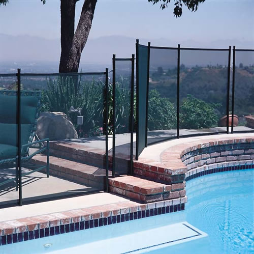 GLI Inground 4 Tall x 10 ft Pool Safety Fence -One Complete Section (Designer Black)