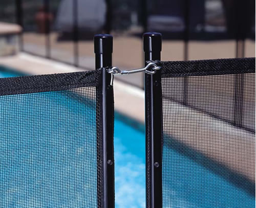 GLI Inground 4 Tall x 10 ft Pool Safety Fence -One Complete Section (Designer Black)