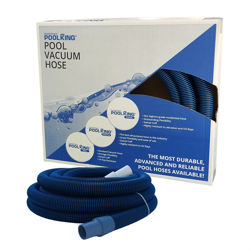 Tuyau d'aspirateur Pool King de 30 pieds avec ouverture de 1,5 pouce pour piscine creusée