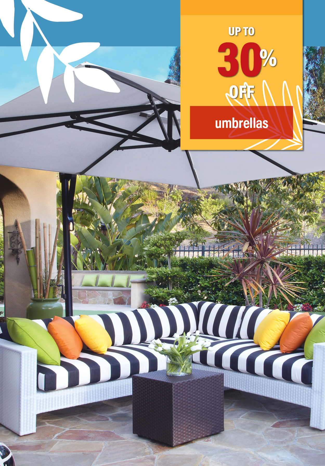 Up to 30% off umbrellas