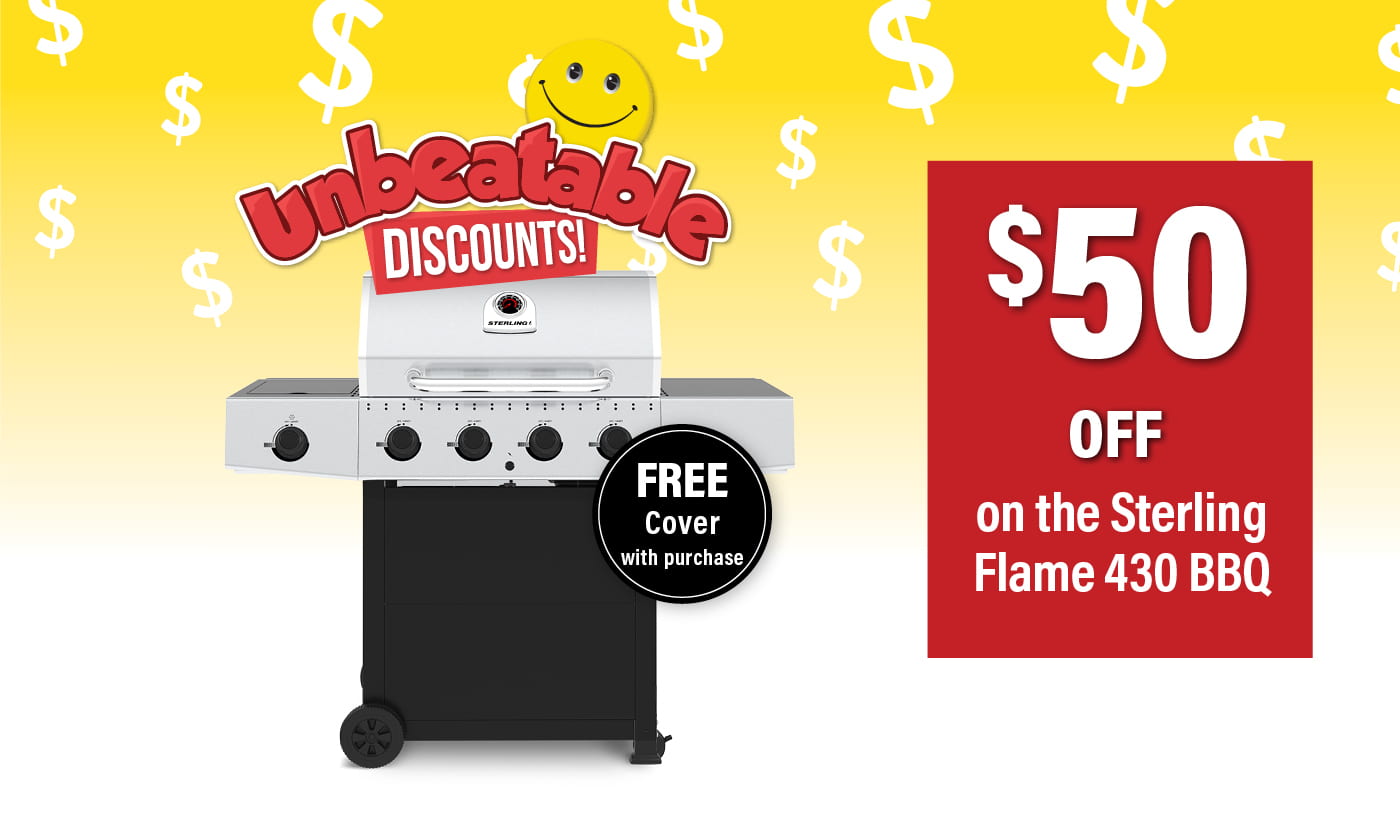 $50 off on the Sterling Flame 430 BBQ