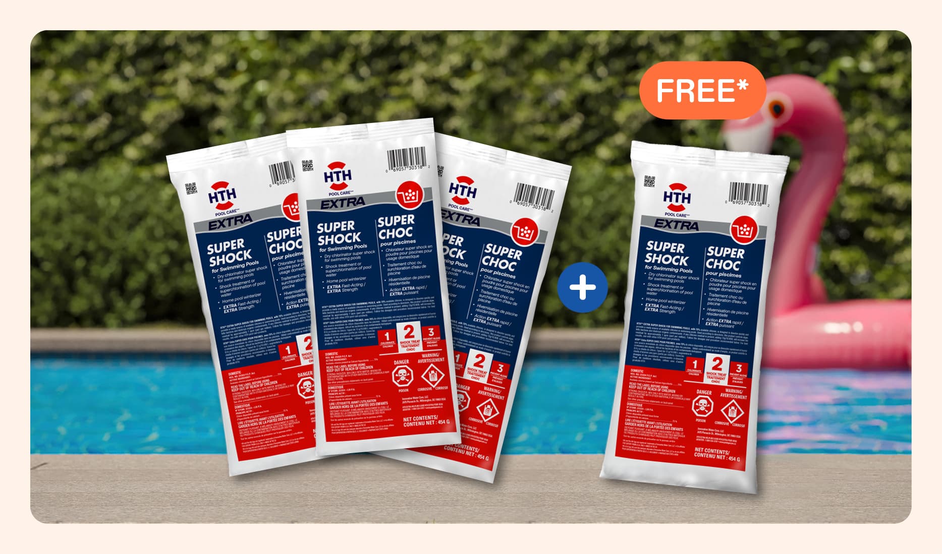 When purchasing 3 bags of chlore Super shock granular chlorine