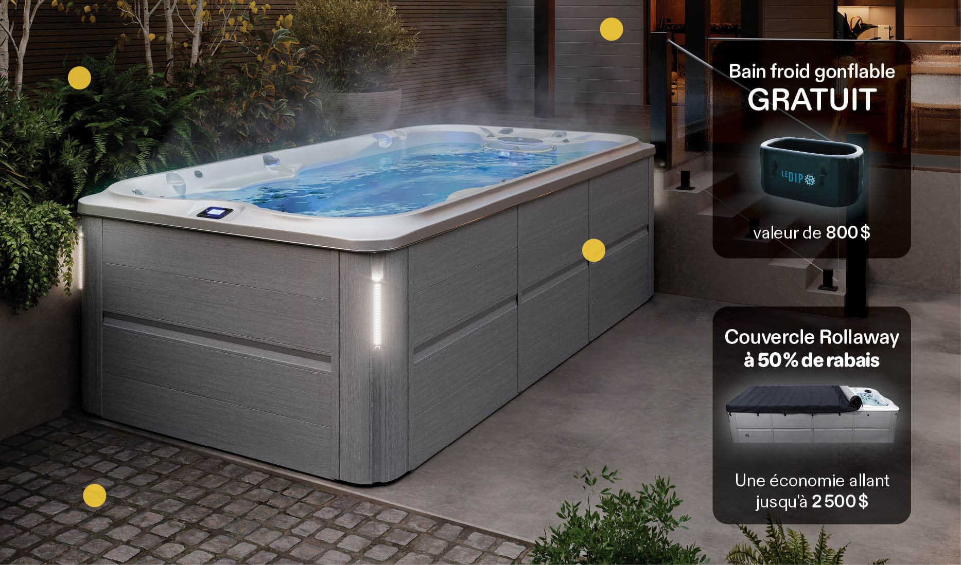 Jusqu'à 4300$ en rabais et avantages sur les spas de nage Jacuzzi