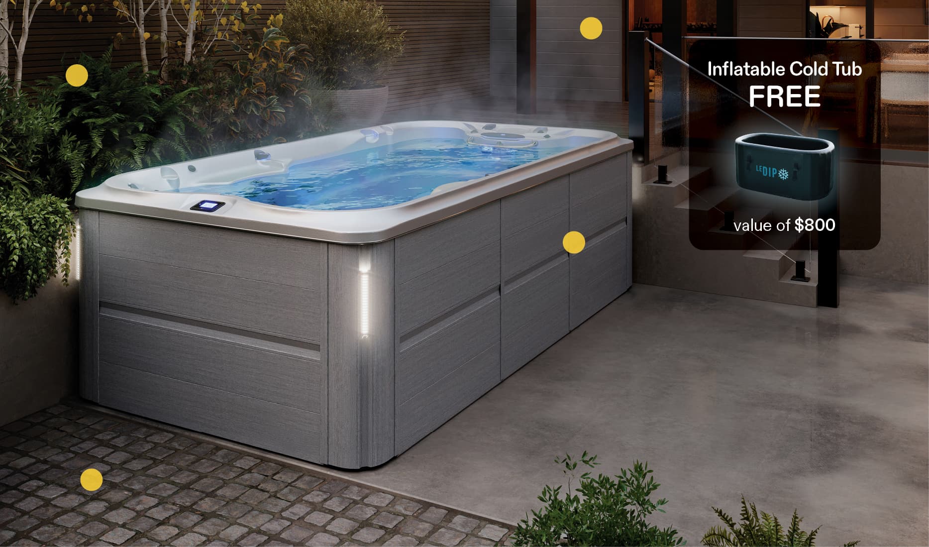 Save 1,800$ in discounts and benefits on Jacuzzi Swim Spas