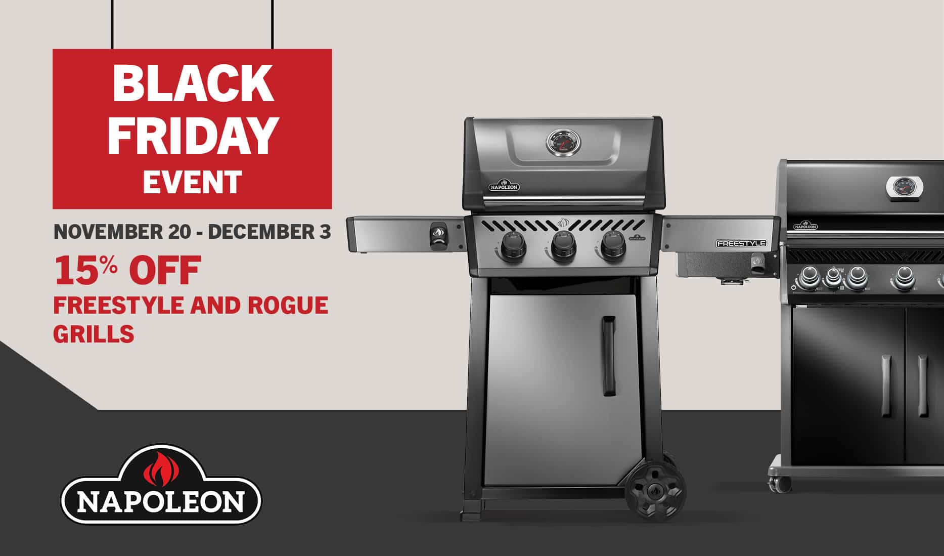 Save 15% on Freestyle and Rogue Grills