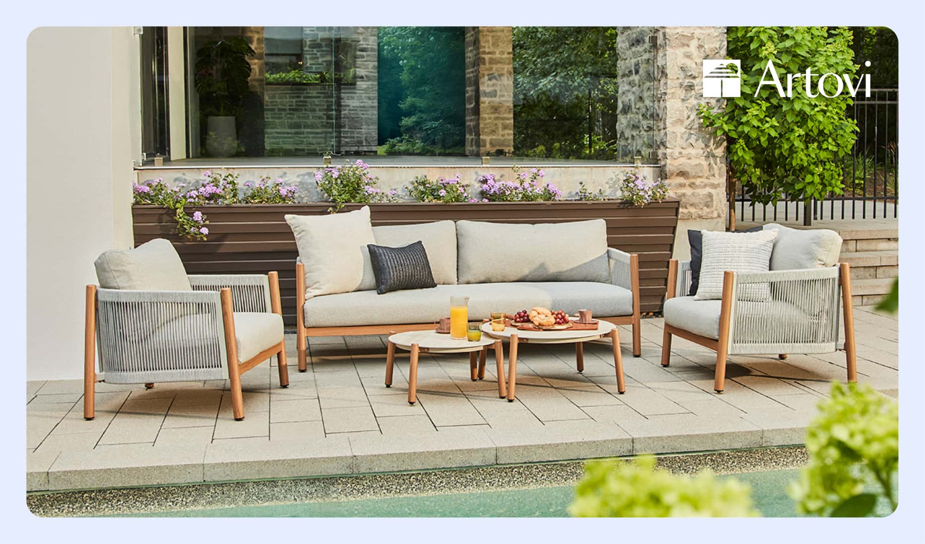 Nous payons l'équivalent des 2 taxes sur le mobilier de jardin