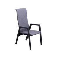 Iceland high back chair - Black - Gris chamoiré