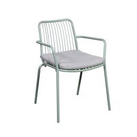 Chaise bistro Flores avec accoudoirs - Sauge