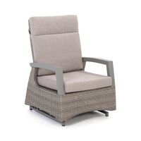 Fauteuil Club inclinable oscillant Prato - Taupe