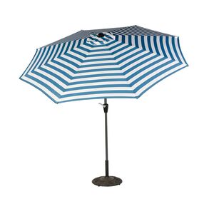 9' striped market umbrella