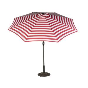 9' striped market umbrella - Red stripes