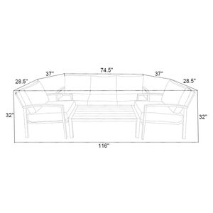 Protective cover for deep seating - 116