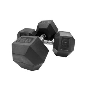 Haltère HEX en caoutchouc - 60 lb