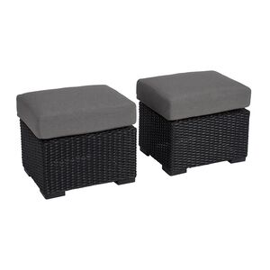 Mila set of 2 ottomans - Grey