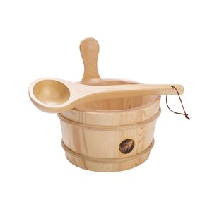 Bucket and ladle for sauna