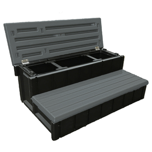 Marche de rangement pour spa de 36 pouces - gris foncé