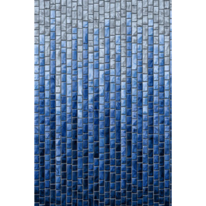 Toile accrochée St Paul Midnight Stone ovale de 18 x 33 pieds pour piscine d'une hauteur de 52 pouces