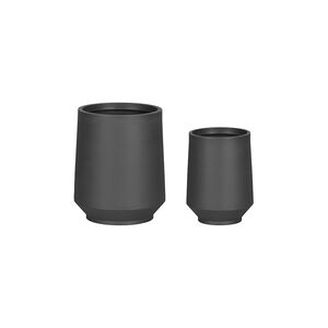 Dalya set of 2 planter pots - Dark grey