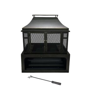 Temple outdoor wood-burning fire pit