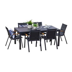 Ensemble à dîner Madeira 6 chaises et table extensible 37