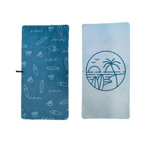 Serviette de plage en microfibre réversible - Surf