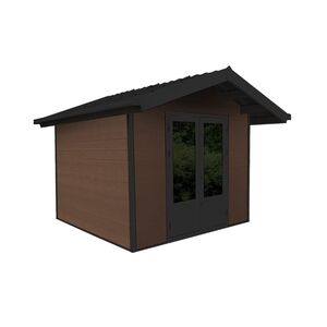 Scandinavian Shed 10' x 10' Brown Cedar