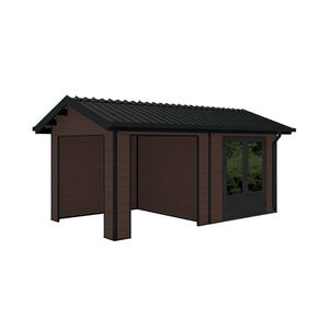 Scandinavian Shed 18' x 10' Brown Cedar