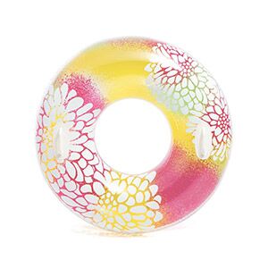 Tube de nage transparents motifs fleuris - 36