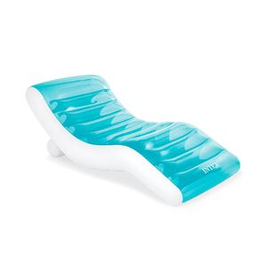 Chaise longue incurvée gonflable - Bleu 75