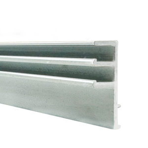 Dual Track Side Mount White Aluminum Inground Coping 10 ft Length