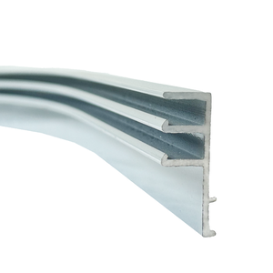 Dual Track Side Mount White Aluminum Inground Coping 2 ft Corner