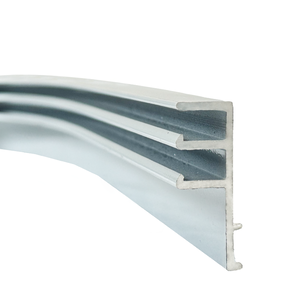 Dual Track Side Mount White Aluminum Inground Coping 6 Inch Corner