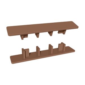 Plastic End Cap - Teak Finish