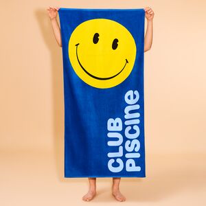 Beach towel with logo Club Piscine - Blue