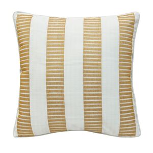 Square Cushion 18x18 in - Yellow Saffron Embroidered Yellow