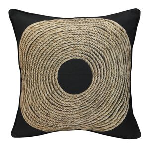 Coussin carré 18x18 po - Imprimé motif raffia