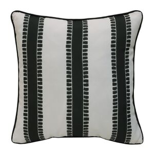 Coussin carré 18x18 po - Rayures Imprimées Noir