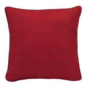 Coussin carré 18x18 po - Rouge salsa uni