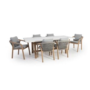 Dining Set – 6 Rimini Chairs and Table 86.6'' x 39.4''