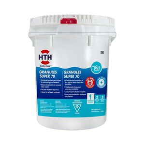 Chlore en granules Super 70 % HTH - 16 kg