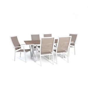 Provence white dining set 6 Chairs and 1 Table 39'' x 79