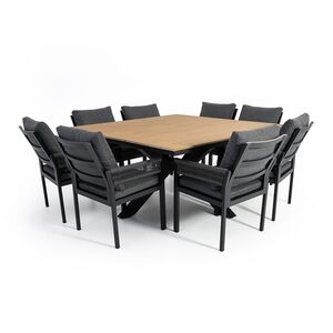 Azalea dining set - 8 chairs and square table
