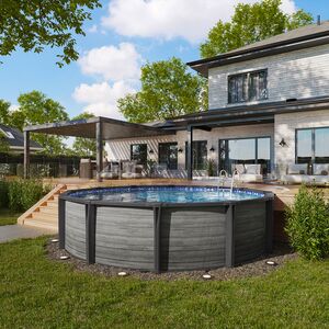 Pine Concrete above ground pool - 18' Round