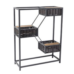 Decorative Divider in Aluminum/Rattan/Teak