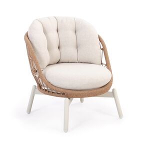 Fauteuil Kaya pivotant simple -  Crème