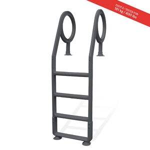 Échelle en résine pour patio - Grise foncée