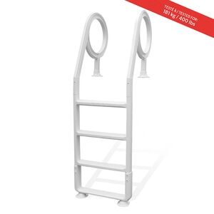 Échelle en résine pour patio - Blanche