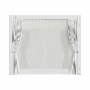 10'x10' Curtain and Mosquito Net Set - White