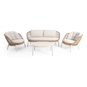 Kaya 4-Piece Conversation Set – Cream